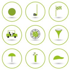 Set of golf icons