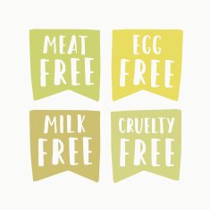 Meat egg milk cruelty free labels