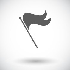 Flag flat single icon N14