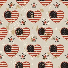 American vintage seamless pattern N3
