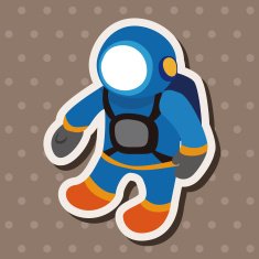 Space Astronaut flat icon elements background eps10 N4