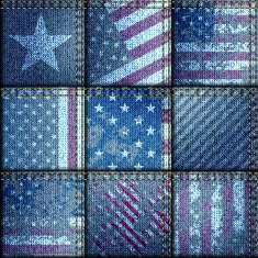 Grunge patchwork with USA flags