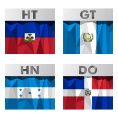flags in polygonal style N10