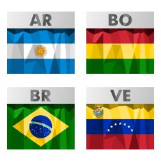 flags in polygonal style N11