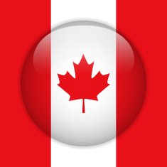 Canada Flag Glossy Button N2