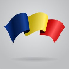 Romanian waving Flag Vector illustration
