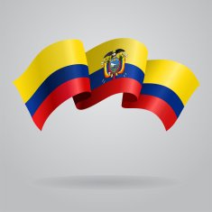 Ecuadorian waving Flag Vector illustration