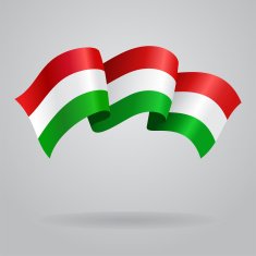 Waving Hungarian Flag Vector illustration