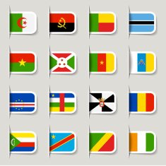 Label - African Flags N3