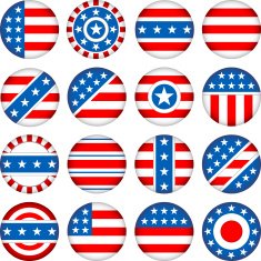 Patriotic buttons free image download