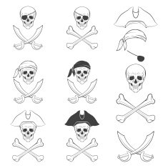 Jolly Roger in different versions