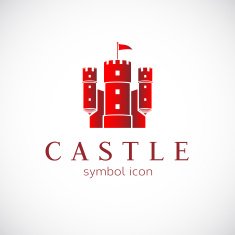 Abstract Castle Vector Icon