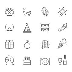 Celebration Icons and Party