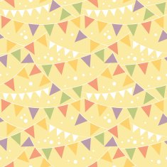 Party Decorations Bunting Seamless Pattern Background