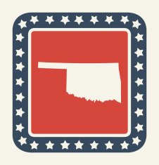 Oklahoma American state button