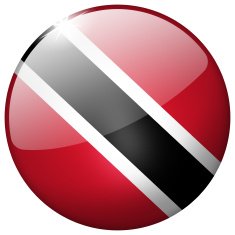Trinidad And Tobago Round Glass Button