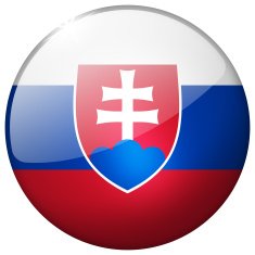 Slovakia Round Glass Button