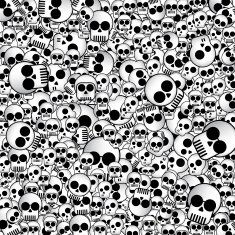 Group of skulls as a background vector N2