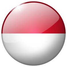 Indonesia Round Glass Button