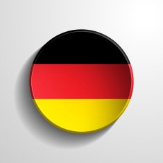 Germany 3d Round Button