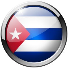 Cuba Round Metal Glass Button