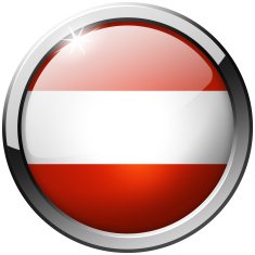 Austria Round Metal Glass Button