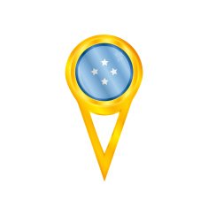 Micronesia pin flag