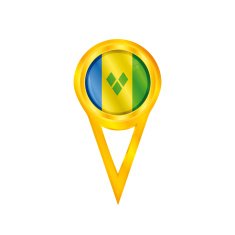 Saint Vincent and the Grenadines pin flag