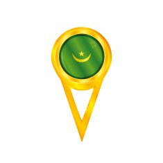 Mauritania pin flag