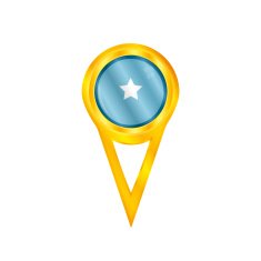 Somalia pin flag