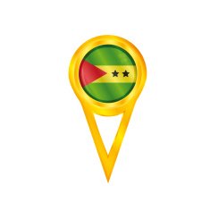 Sao Tome & Principe pin flag
