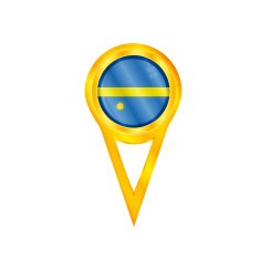Nauru pin flag