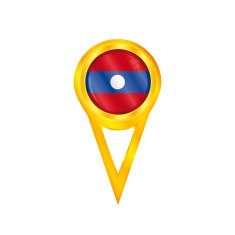 Laos pin flag