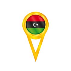 Libya pin flag