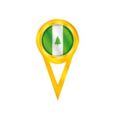 Norfolk Island pin flag