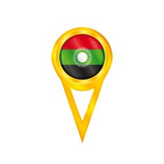 Malawi pin flag