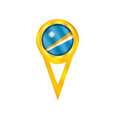 Marshall Islands pin flag