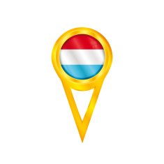 Luxembourg pin flag