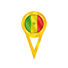 Senegal pin flag