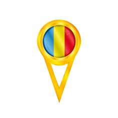 Romania pin flag