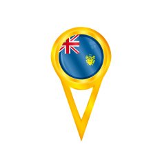 Pitcairn Islands pin flag