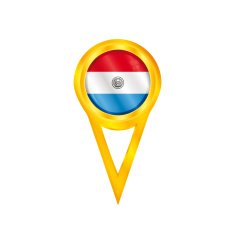 Paraguay pin flag