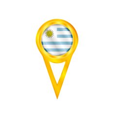 Uruguay pin flag