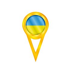Ukraine pin flag