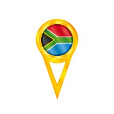 South Africa pin flag