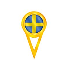 Sweden pin flag