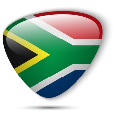 South Africa Flag Glossy Button N2