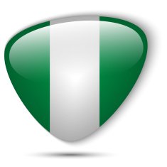 Nigeria Flag Glossy Button N2