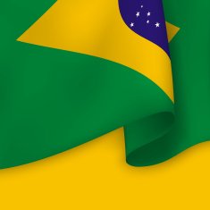 Background With Realistic Flag Of Brazil Vector N2