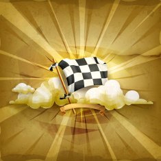 Checkered flag old style background N2